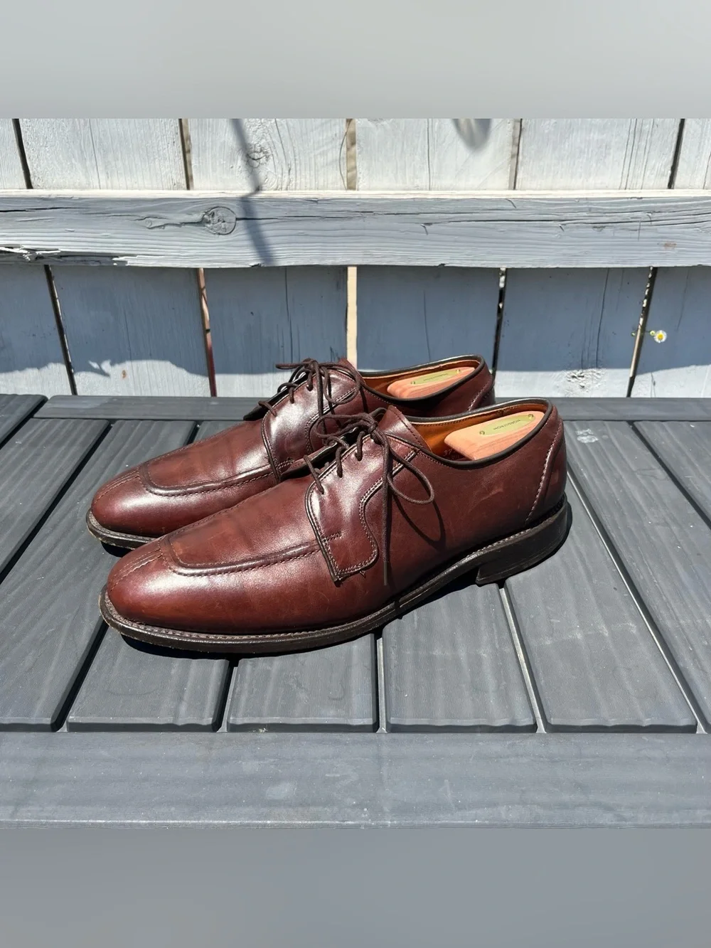 Allen Edmonds Hancock Brown Split Toe Derby Size 9.5 D Made in USA